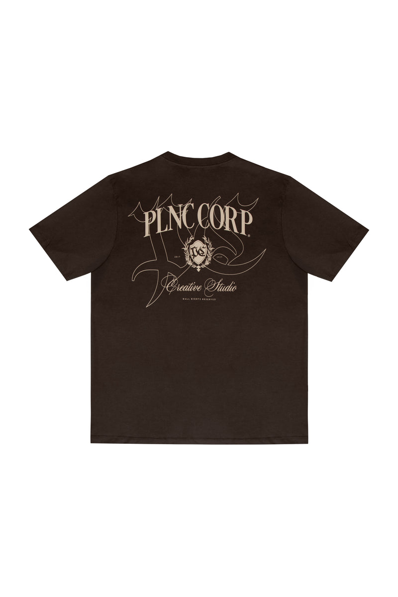 CAMISETA "PLNC CORP" BROWN