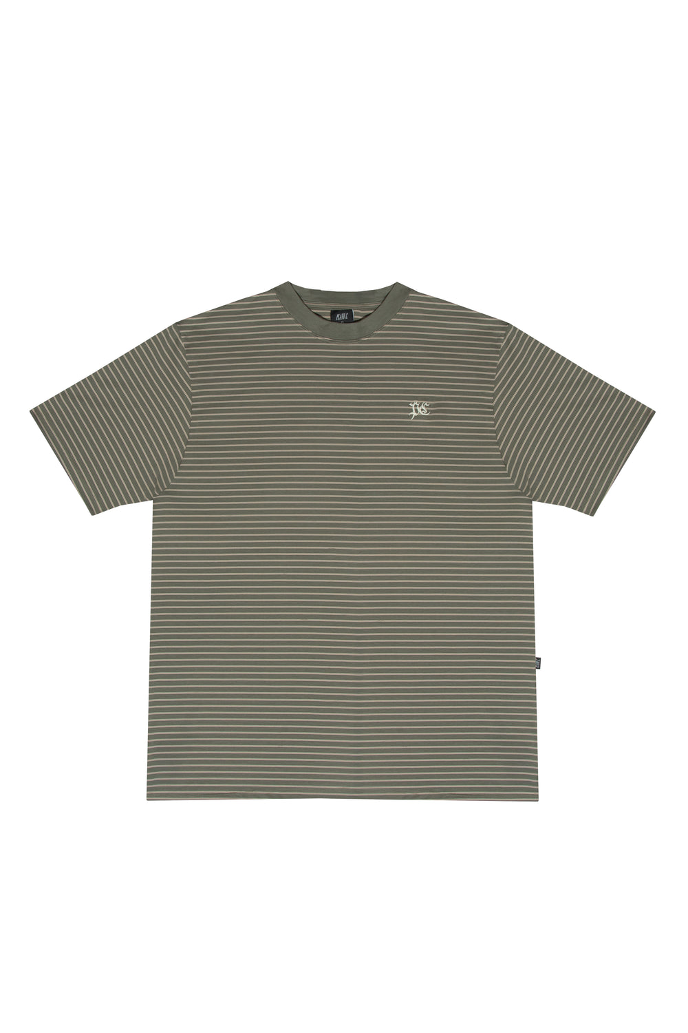 CAMISETA LISTRADA "PC" OLIVE GREEN
