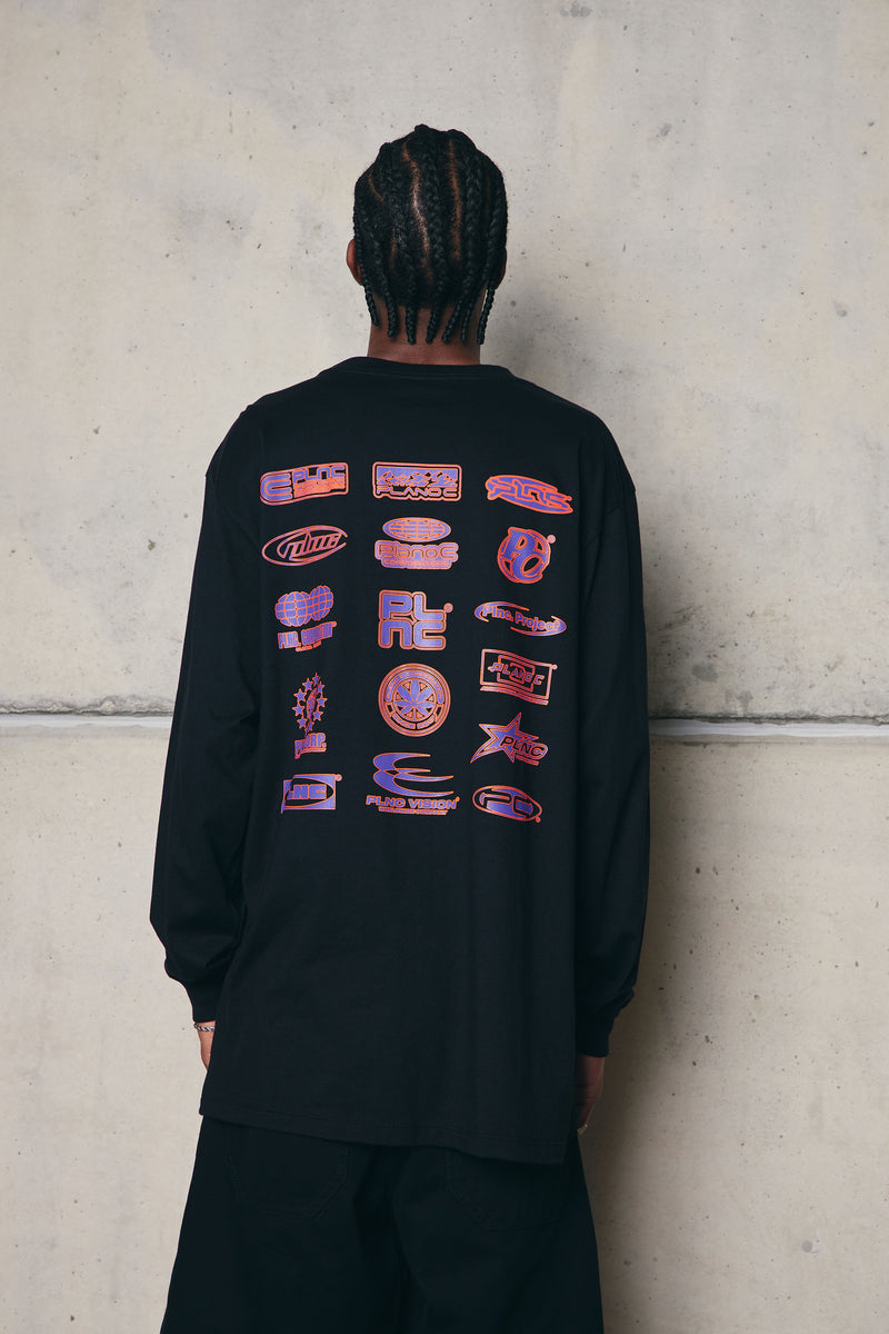 CAMISETA MANGA LONGA "LOGOS" BLACK