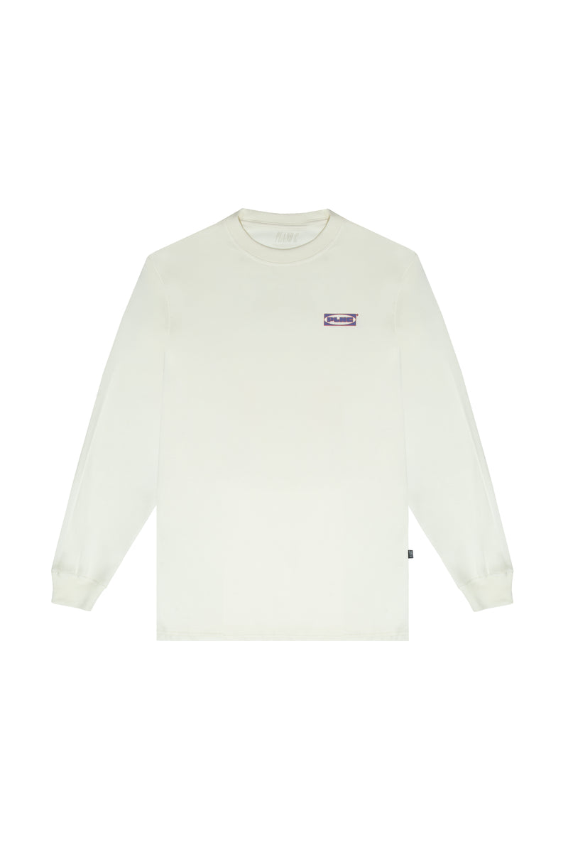 CAMISETA MANGA LONGA "LOGOS" OFF-WHITE