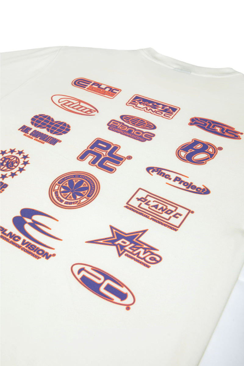 CAMISETA MANGA LONGA "LOGOS" OFF-WHITE