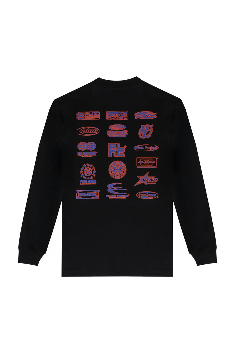 CAMISETA MANGA LONGA "LOGOS" BLACK