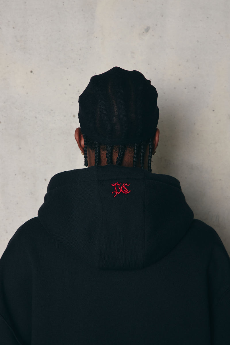 MOLETOM HOODIE "LOGO" BLACK