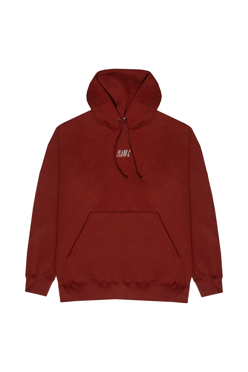 MOLETOM HOODIE "LOGO" BARN RED