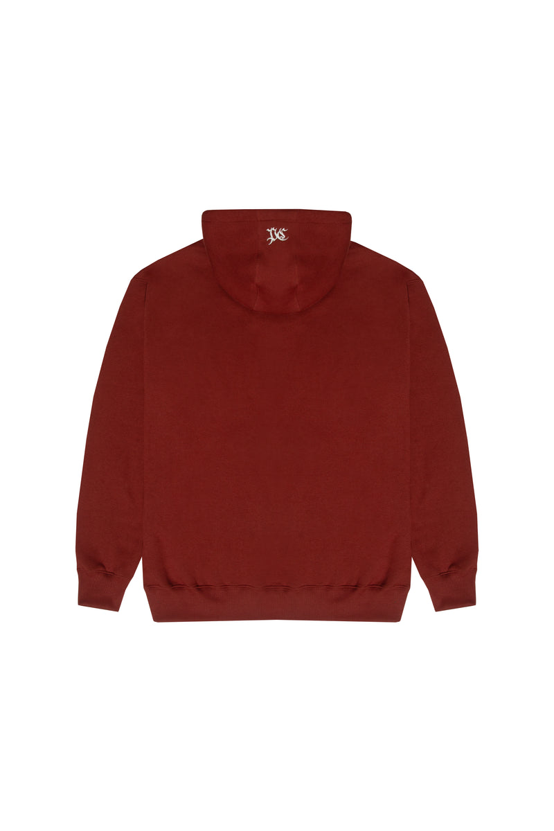 MOLETOM HOODIE "LOGO" BARN RED