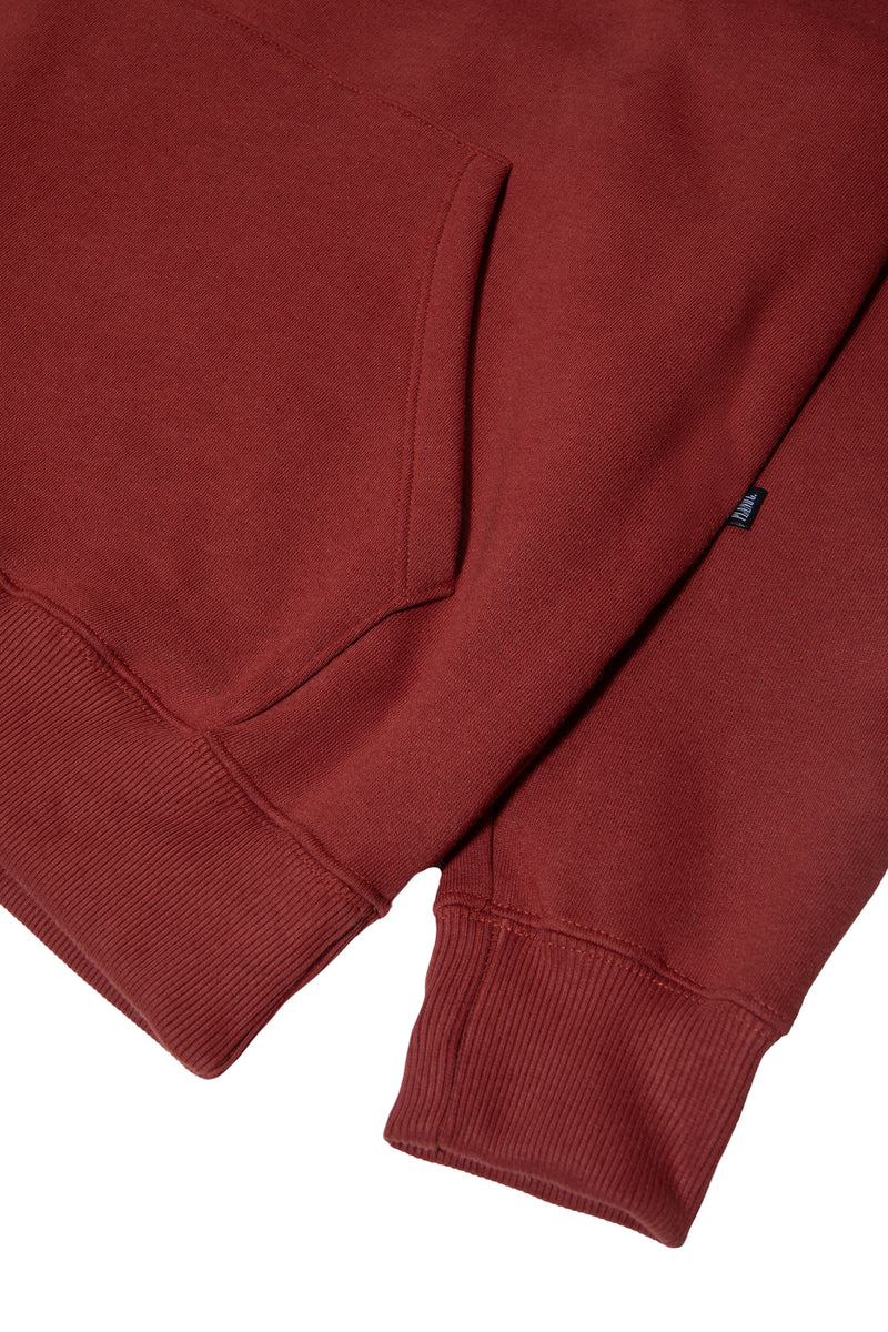 MOLETOM HOODIE "LOGO" BARN RED