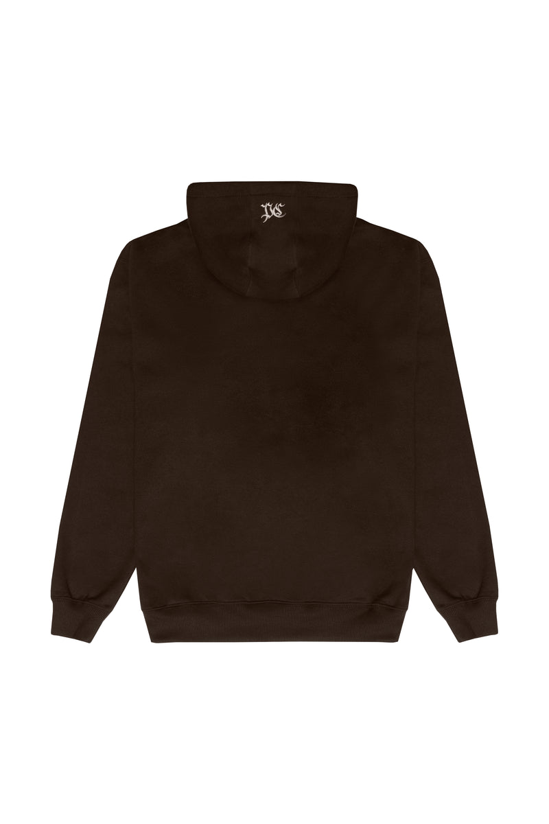 MOLETOM HOODIE "LOGO" BROWN