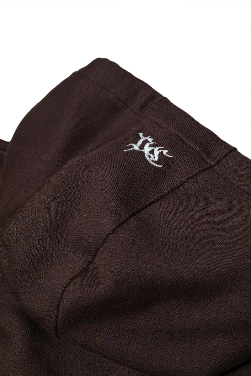 MOLETOM HOODIE "LOGO" BROWN