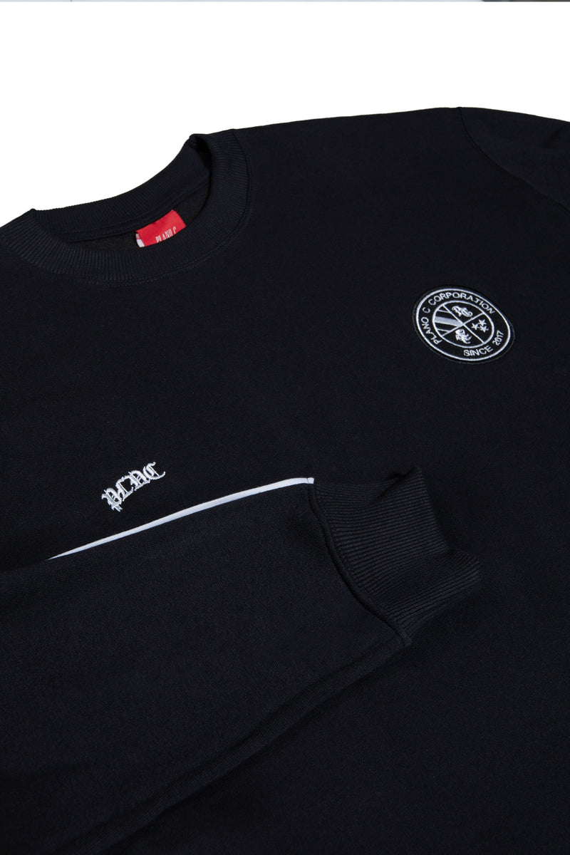 MOLETOM CREWNECK "PLNC CLUB" BLACK