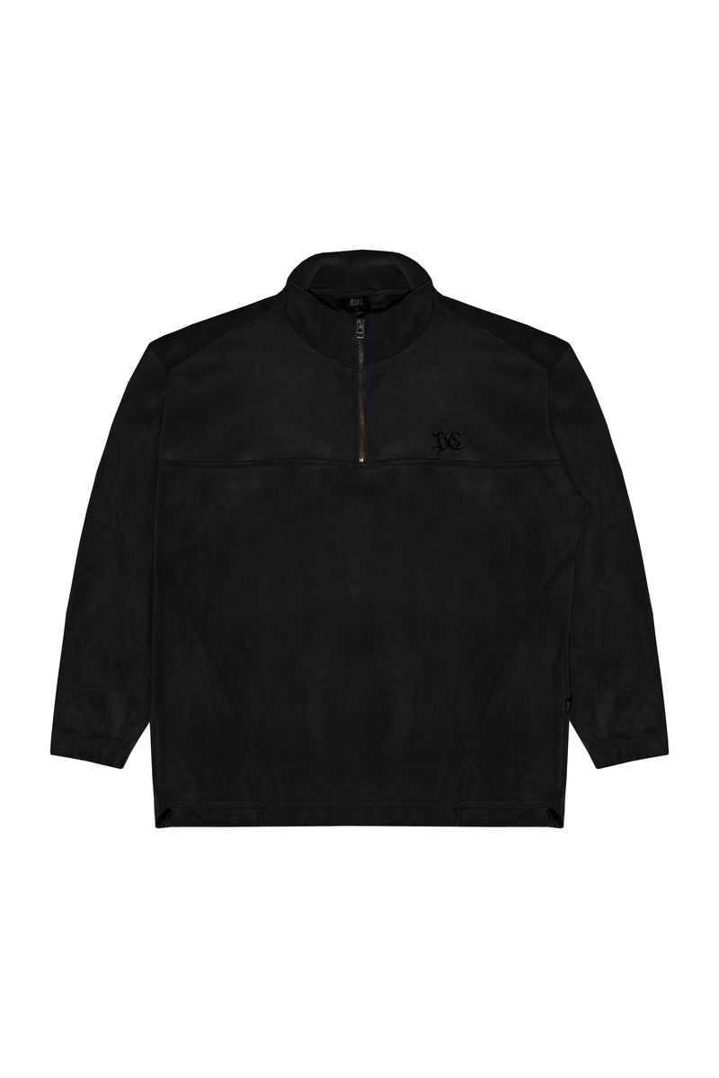 QUARTER ZIP FLEECE "PC" BLACK
