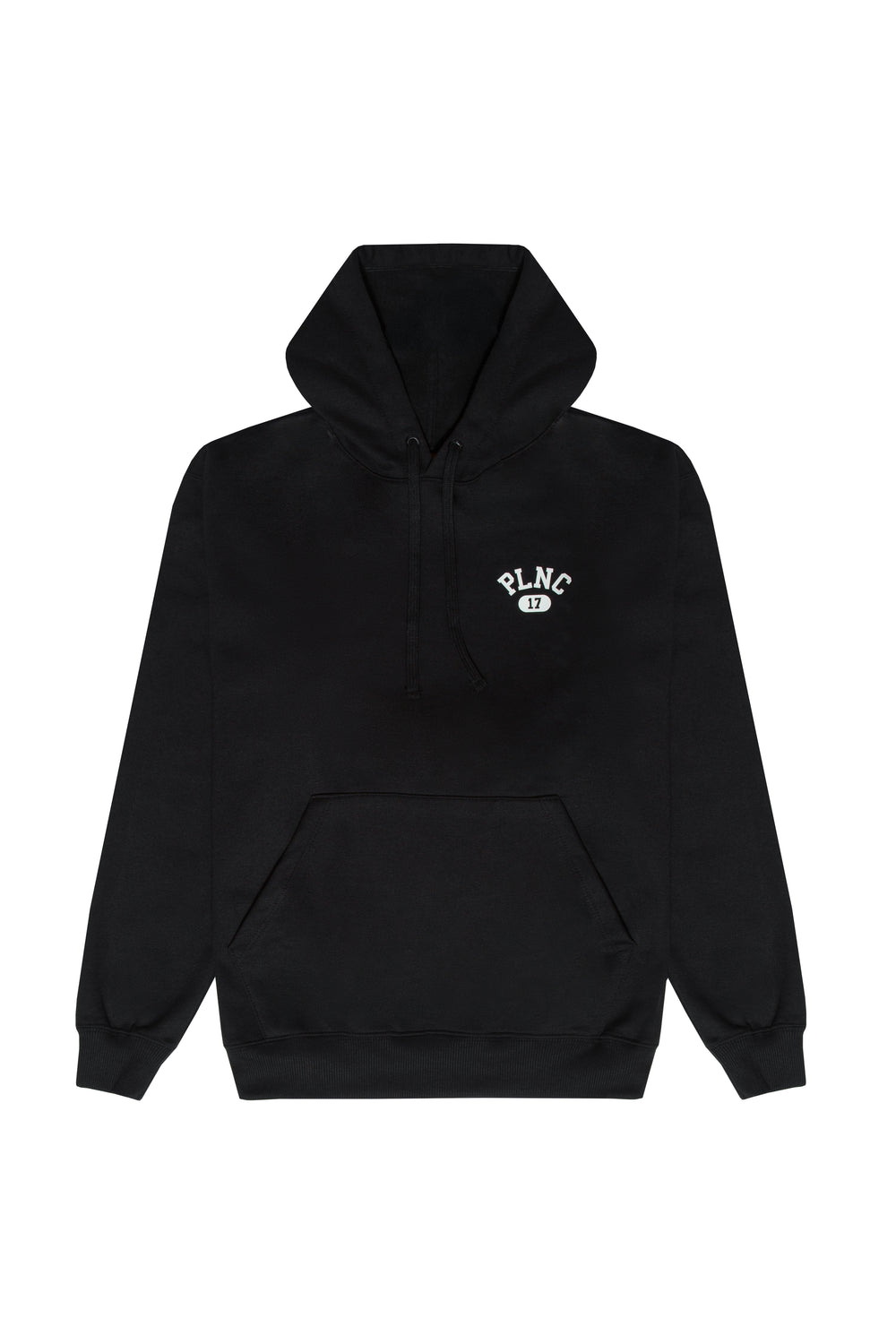 MOLETOM HOODIE "PLNC COLLEGE" BLACK