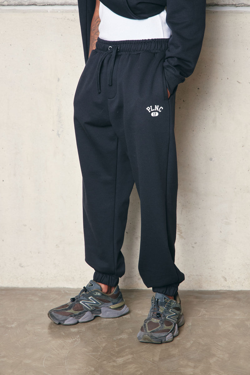 SWEATPANTS MOLETOM "PLNC COLLEGE" BLACK