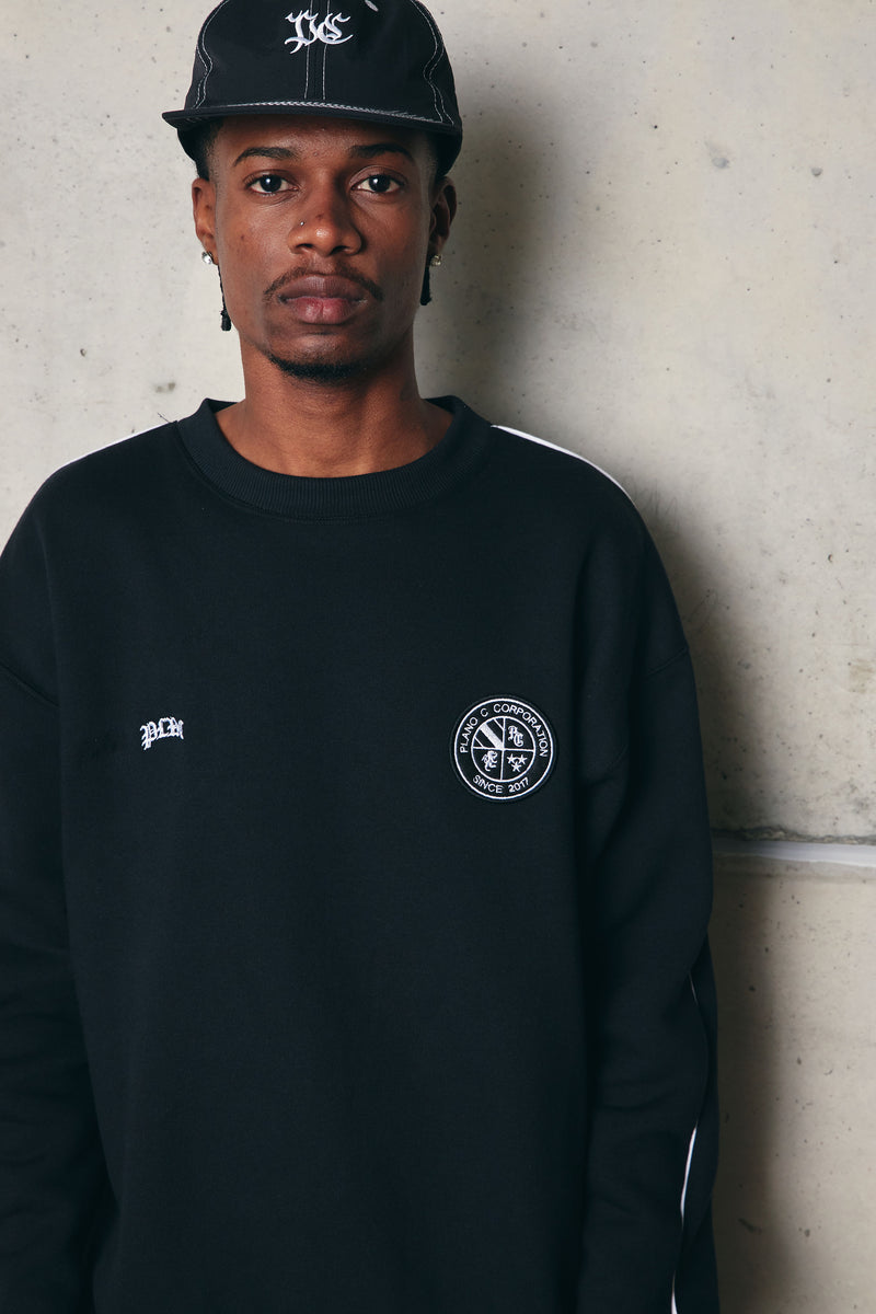MOLETOM CREWNECK "PLNC CLUB" BLACK