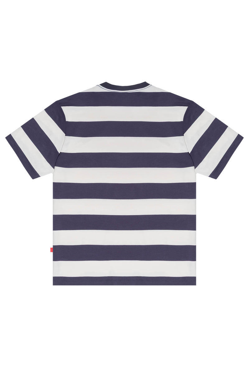 CAMISETA LISTRADA "PC" NAVY-OFF WHITE