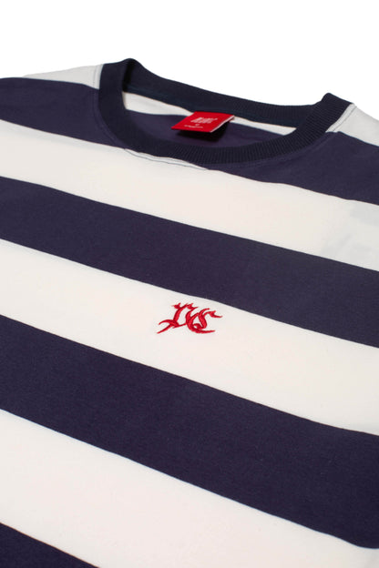 CAMISETA LISTRADA "PC" NAVY-OFF WHITE