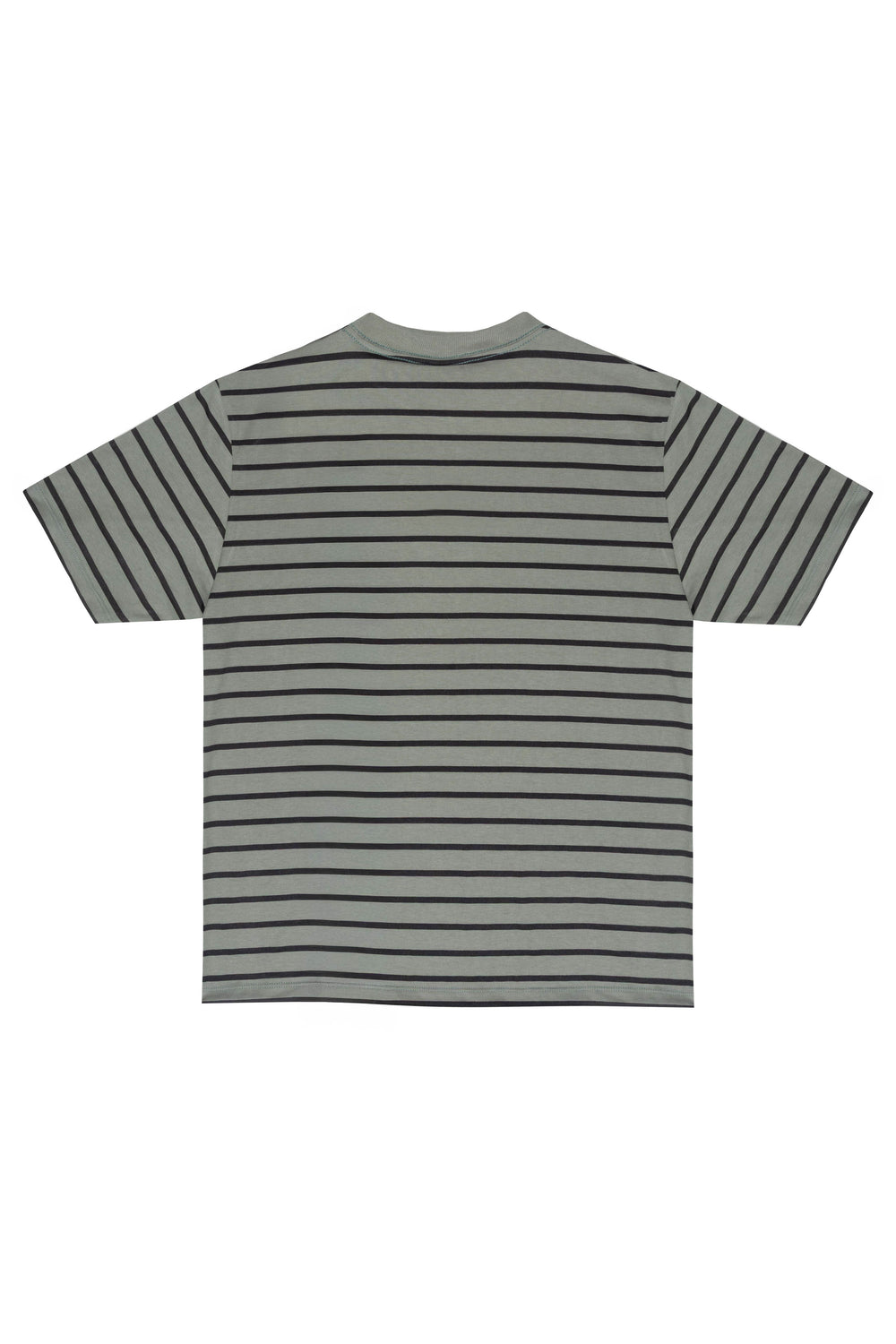 CAMISETA LISTRADA  "LOGO" OLIVE-BLACK