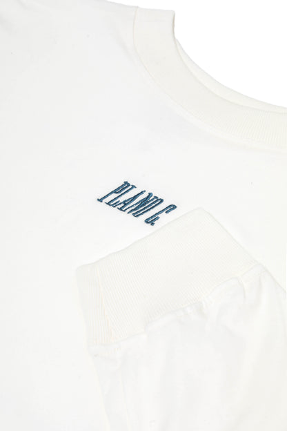 CAMISETA MANGA LONGA "LOGO" OFF WHITE