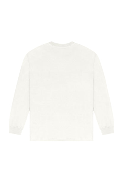 CAMISETA MANGA LONGA "LOGO" OFF WHITE