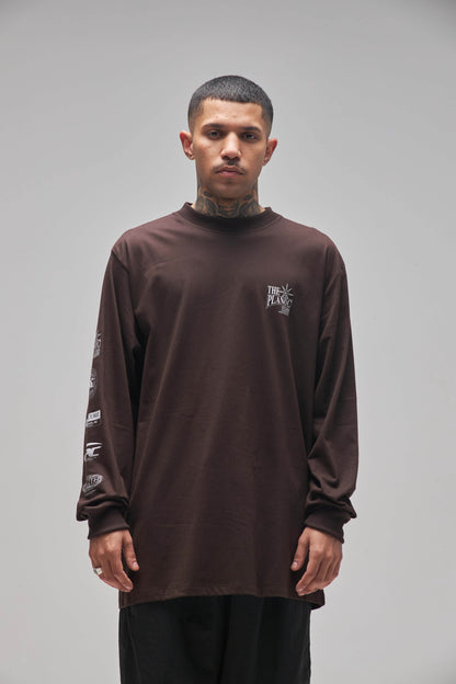 CAMISETA MANGA LONGA "STUDIOS C" BROWN