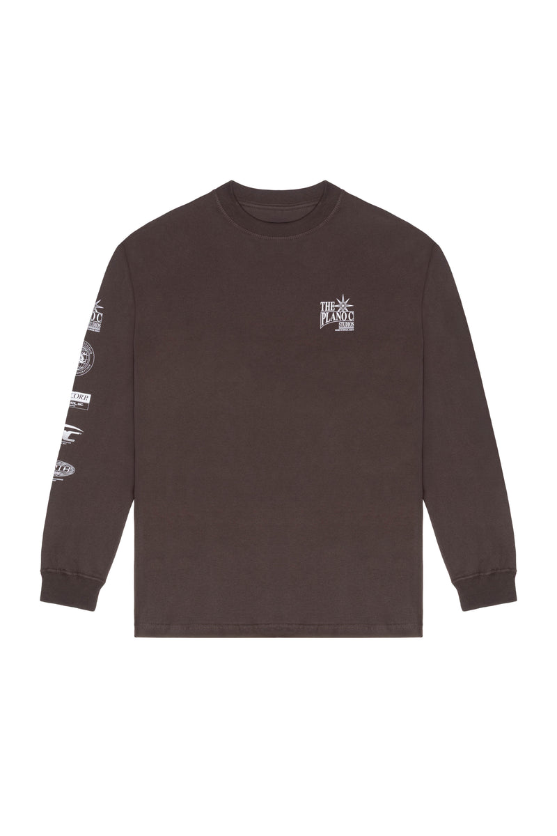 CAMISETA MANGA LONGA "STUDIOS C" BROWN