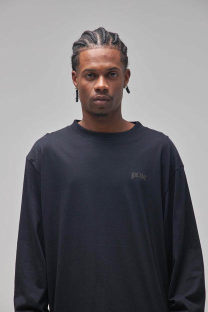 CAMISETA MANGA LONGA "PLNC" BLACK