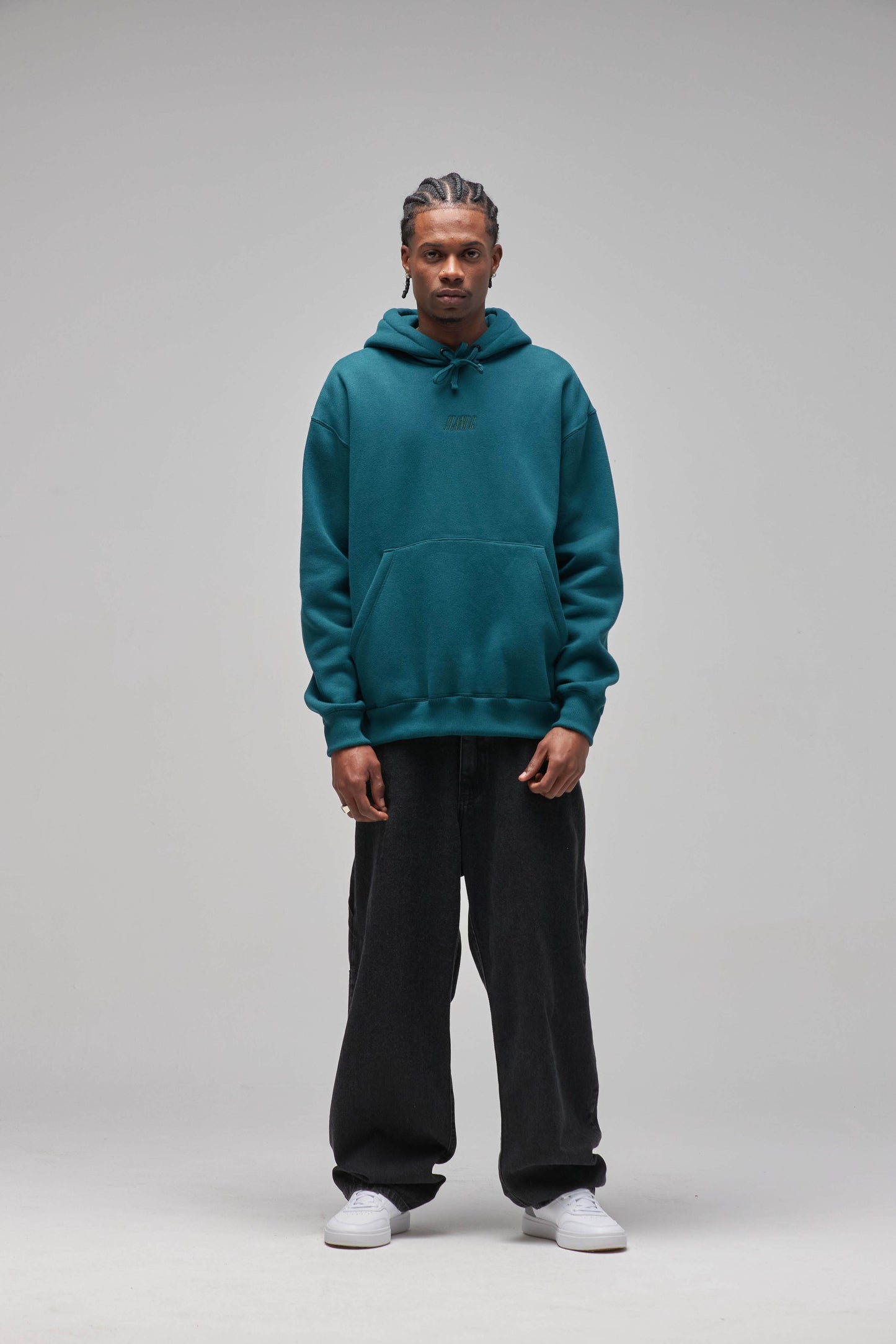 MOLETOM HOODIE "LOGO" DARK SEA