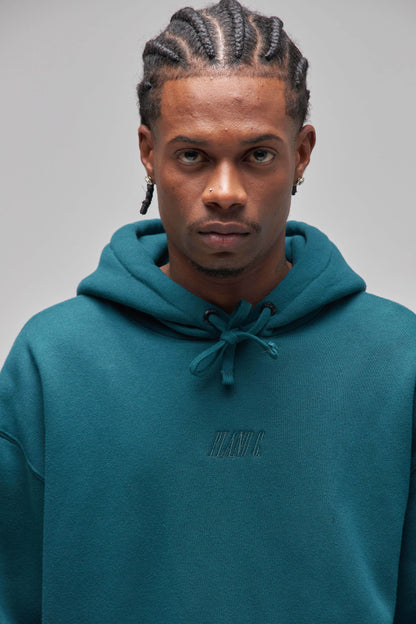 MOLETOM HOODIE "LOGO" DARK SEA