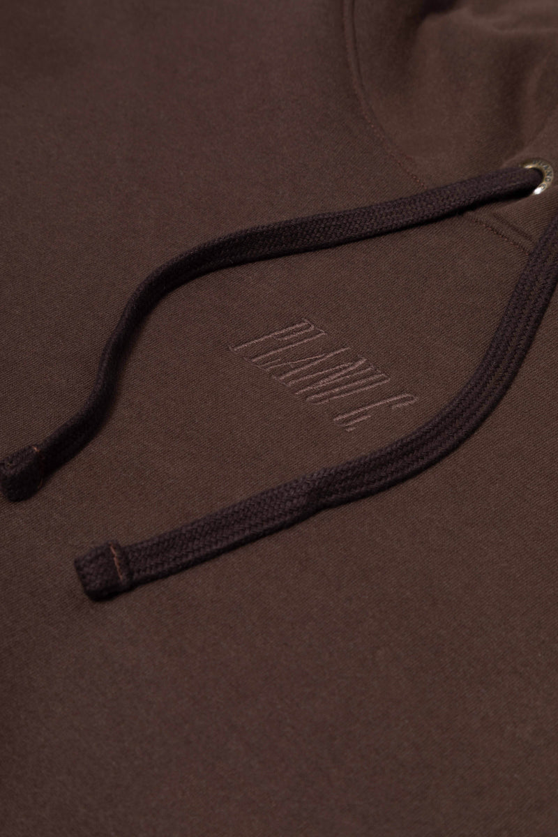 MOLETOM HOODIE "LOGO" BROWN