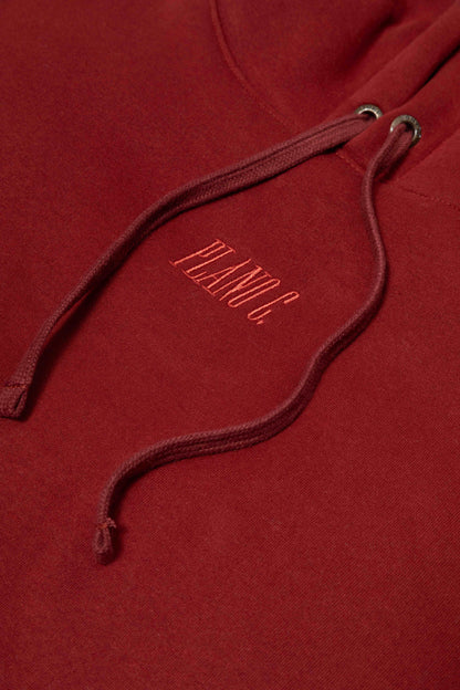 MOLETOM HOODIE "LOGO" BARN RED
