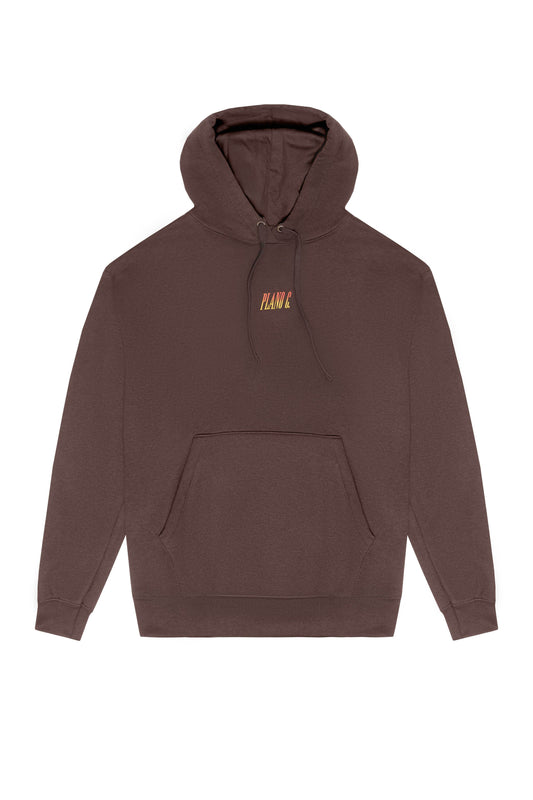 MOLETOM HOODIE "FLAMES" BROWN