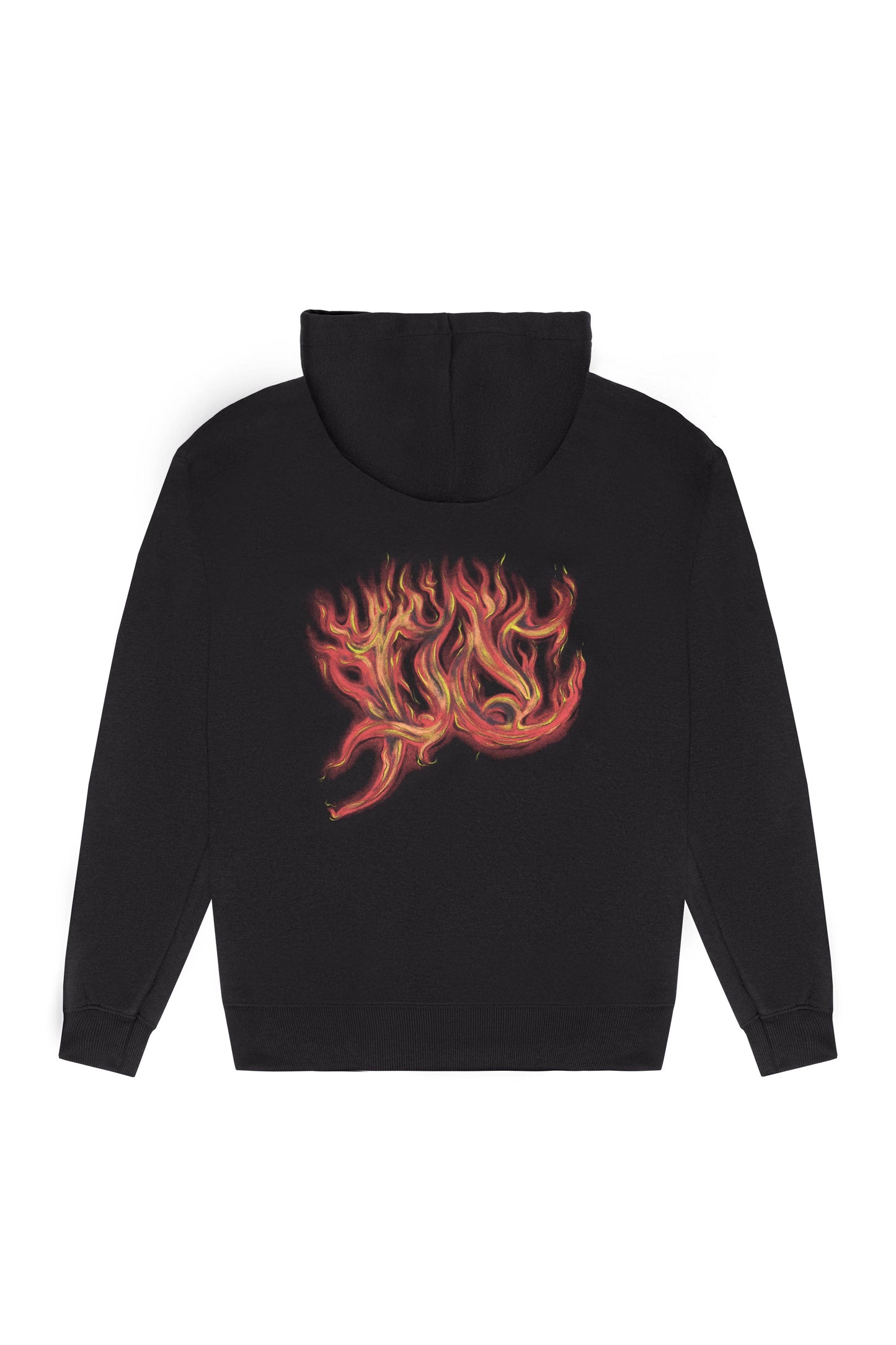 MOLETOM HOODIE "FLAMES" BLACK