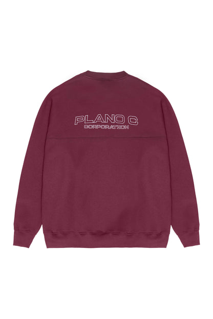 MOLETOM CREWNECK "PC" WINE