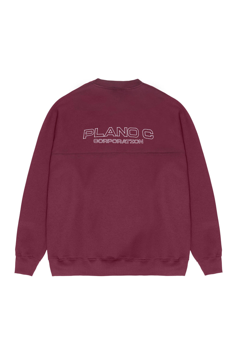 MOLETOM CREWNECK "PC" WINE