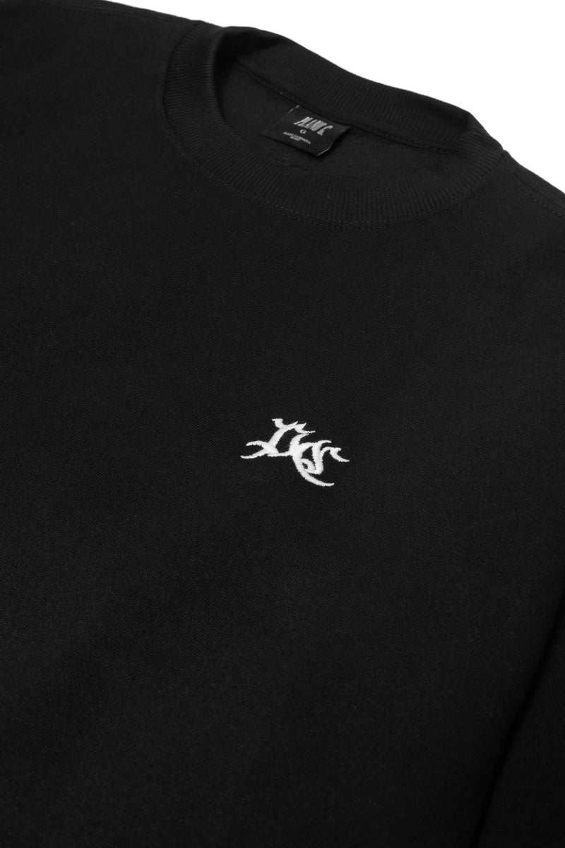 MOLETOM CREWNECK "PC" BLACK