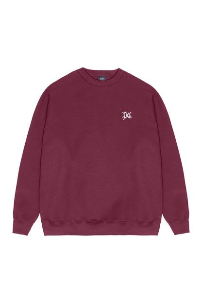 MOLETOM CREWNECK "PC" WINE