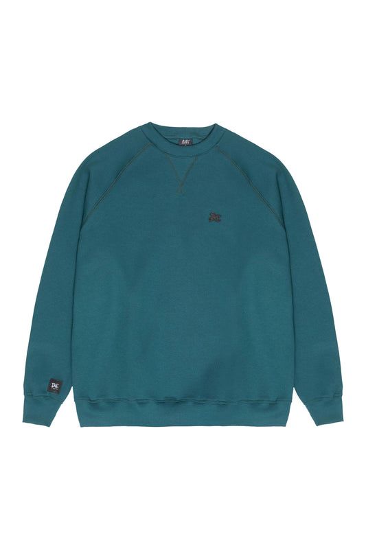 MOLETOM CREWNECK RAGLAN DARK SEA