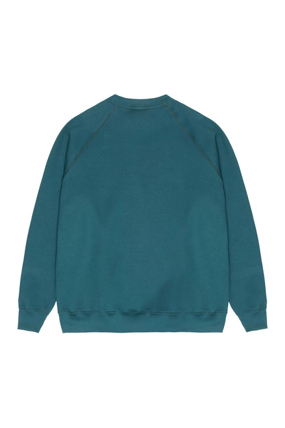 MOLETOM CREWNECK RAGLAN DARK SEA