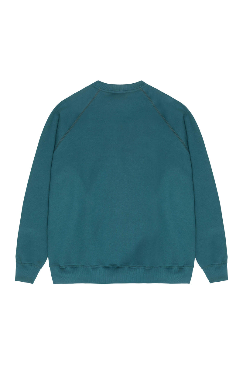 MOLETOM CREWNECK RAGLAN DARK SEA