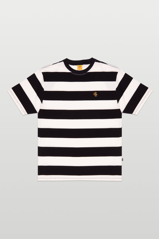 CAMISETA LISTRADA "PC LETTER" BLACK