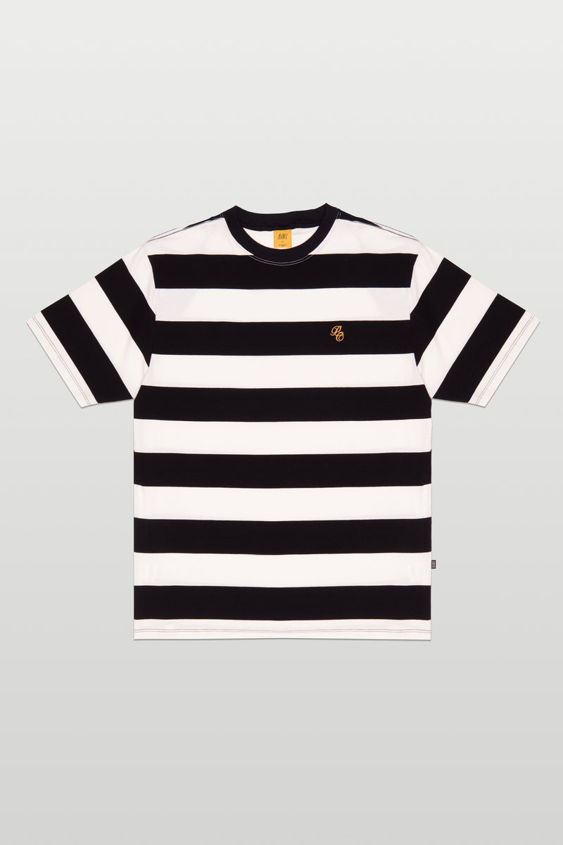 CAMISETA LISTRADA "PC LETTER" BLACK