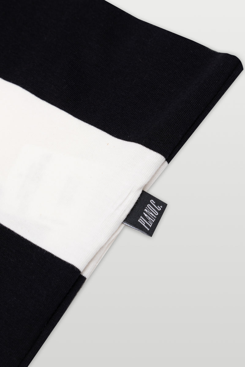 CAMISETA LISTRADA "PC LETTER" BLACK