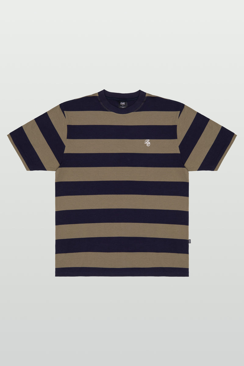 CAMISETA LISTRADA "PC LETTER" GREEN