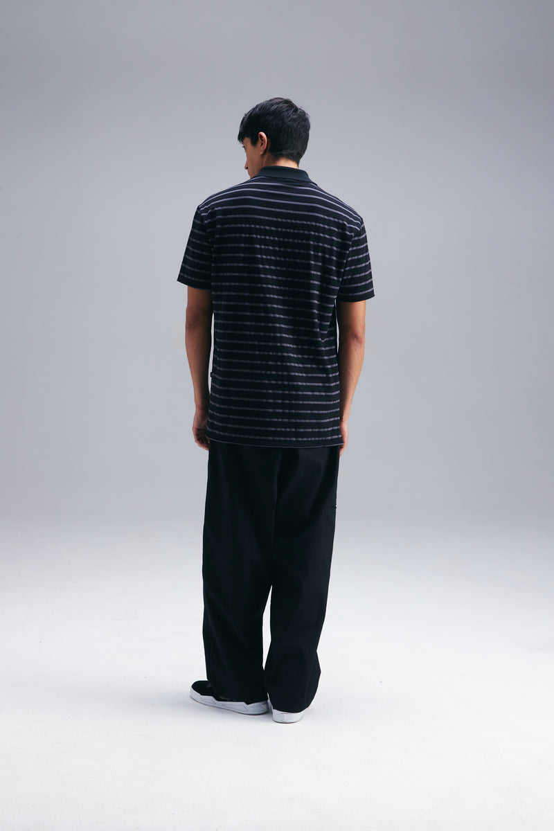 POLO JERSEY BLACK-GRAY