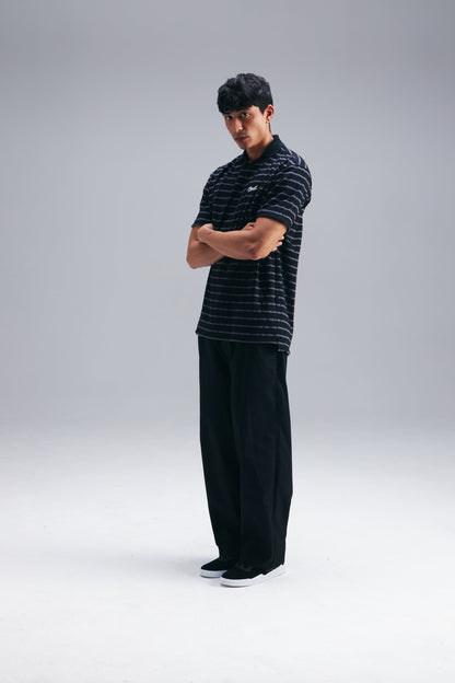 POLO JERSEY BLACK-GRAY