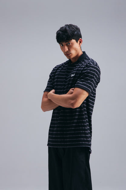POLO JERSEY BLACK-GRAY