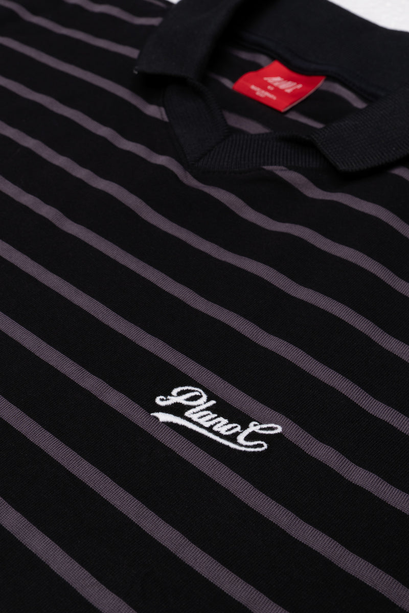POLO JERSEY BLACK-GRAY