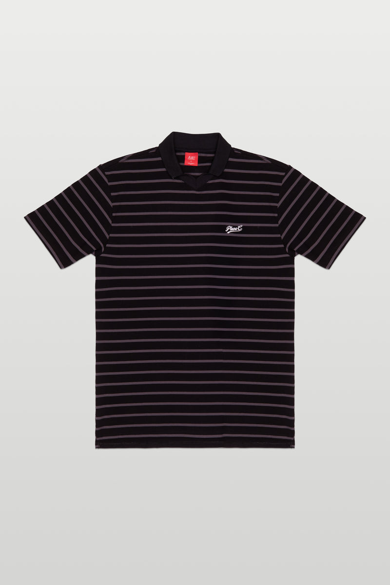 POLO JERSEY BLACK-GRAY