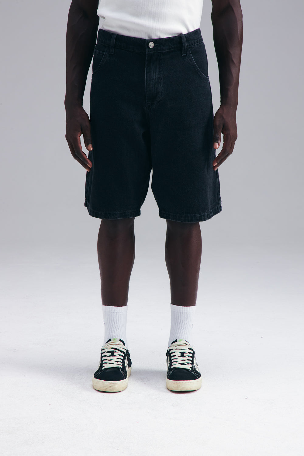 BERMUDA DENIM CARPENTER - WASHED BLACK