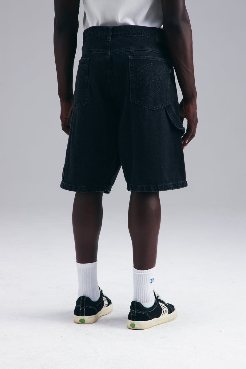 BERMUDA DENIM CARPENTER - WASHED BLACK