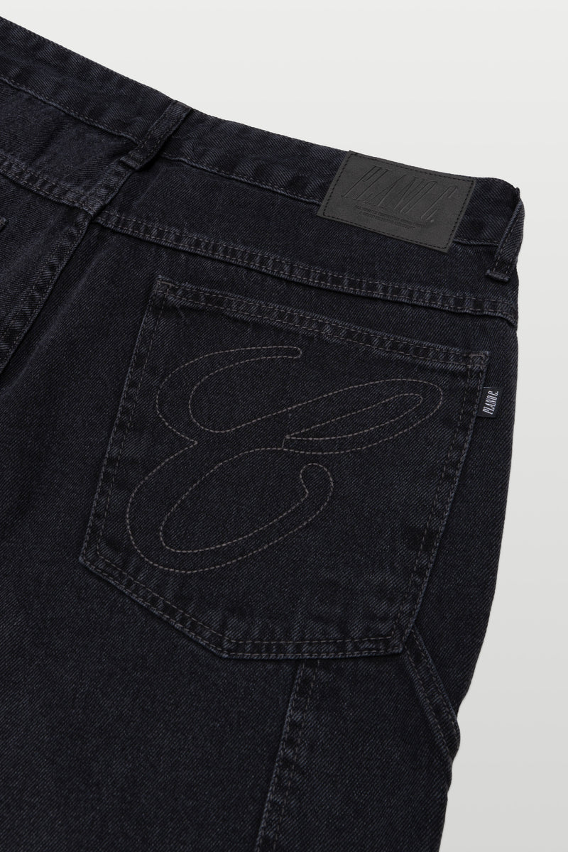 BERMUDA DENIM CARPENTER - WASHED BLACK